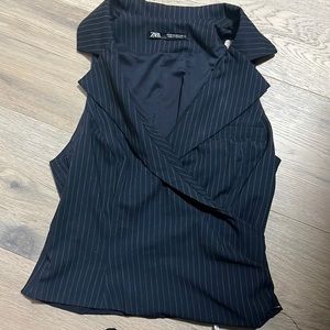 Pinstripe zara vest